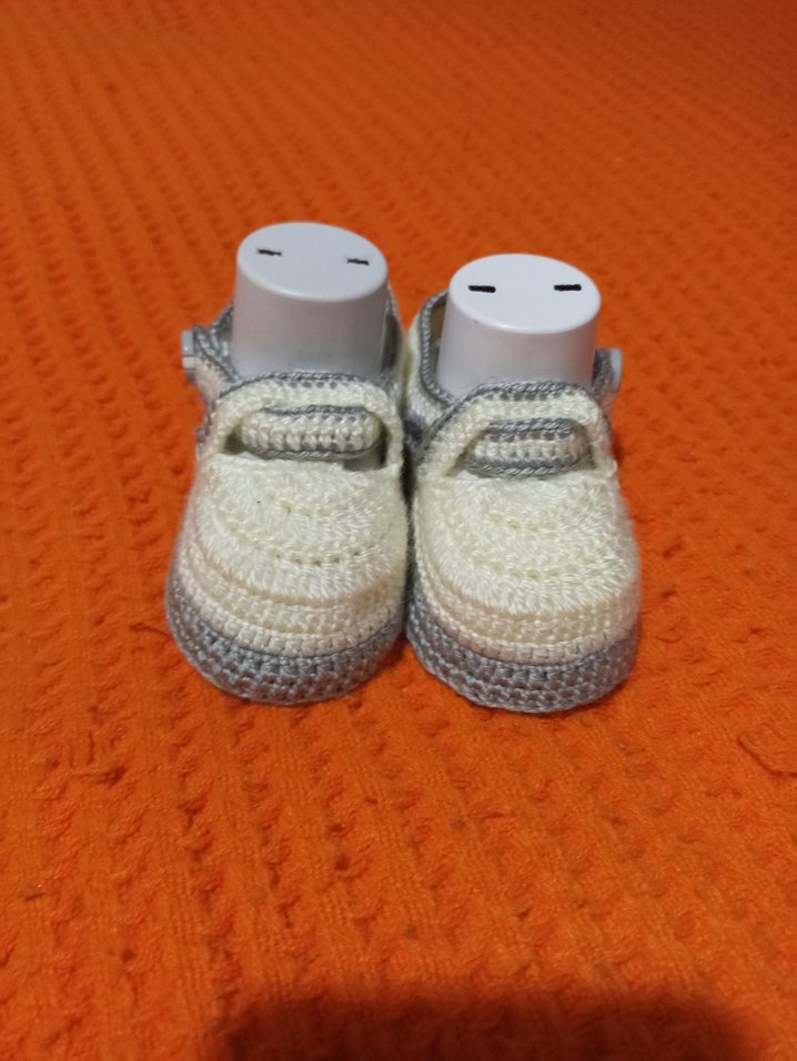 Kız Çocuk Örgü Beyaz Bot - Görsel 3