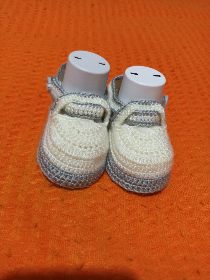 Kız Çocuk Örgü Beyaz Bot - Görsel 2