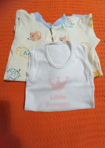 Bebek Kolsuz Beyaz Baskılı Tulum - Görsel 2