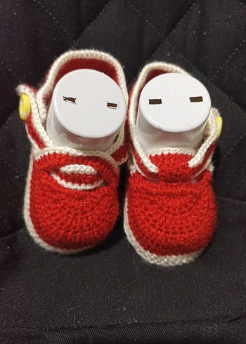 Kız Çocuk Kırmızı Örgü Bot - Görsel 2