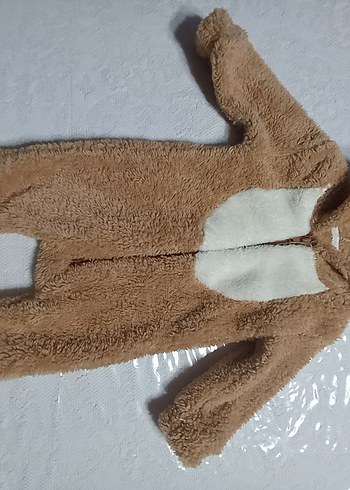 Kahverengi Peluş Bebek Tulumu - Görsel 5