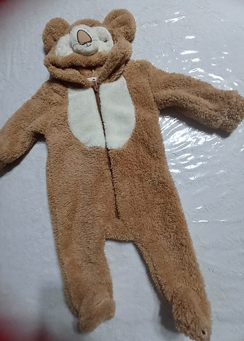 Kahverengi Peluş Bebek Tulumu - Görsel 2