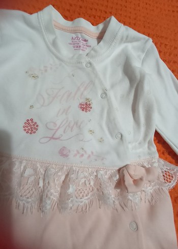 Kız Bebek Dantel Detaylı Uzun Kollu Tulum - Görsel 3