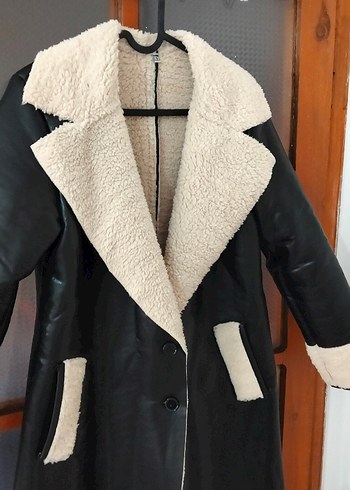 Kürk Detaylı Siyah Deri Kadın Ceket - Görsel 3