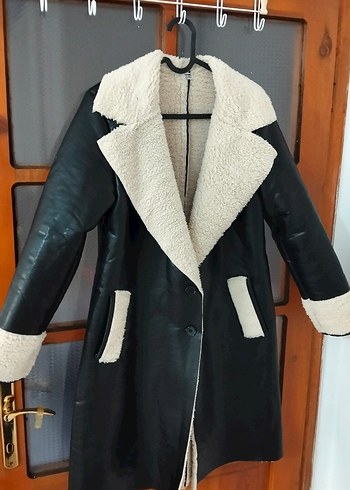 Kürk Detaylı Siyah Deri Kadın Ceket - Görsel 4