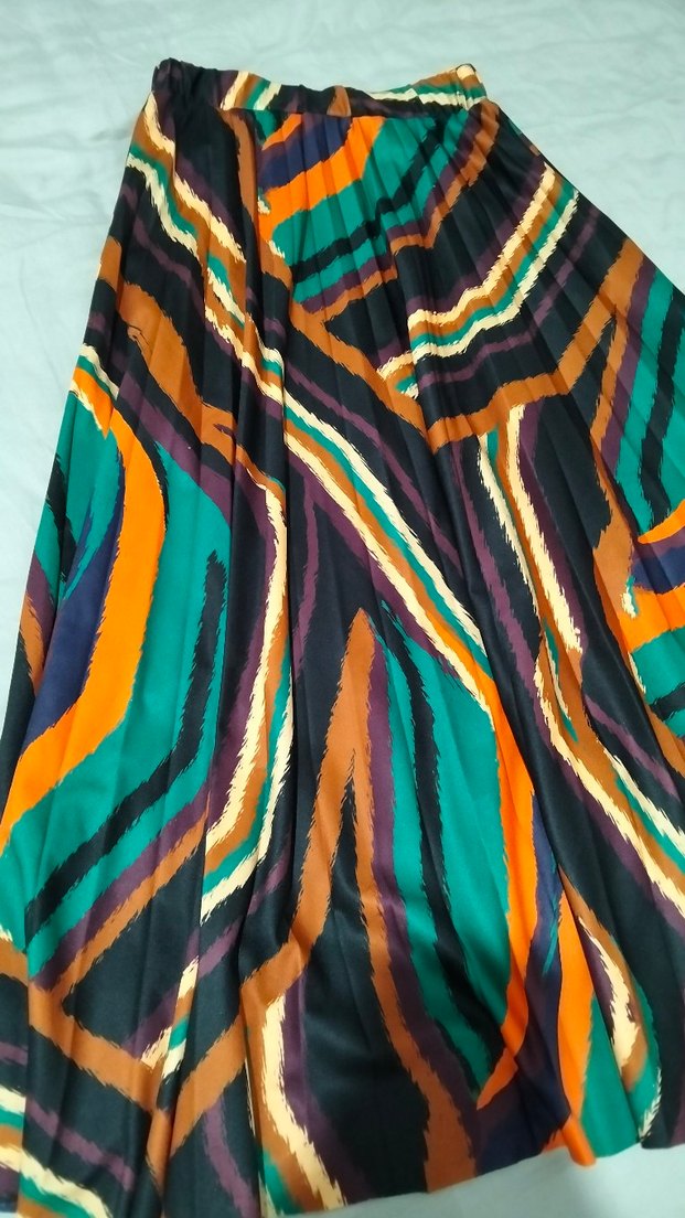 Renkli Pilili Uzun Bohem Etek - Görsel 2