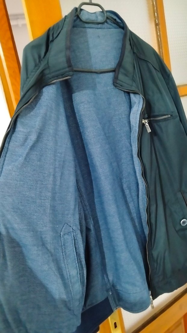 Gri Yüksek Yakalı Fermuarlı Erkek Ceket - Görsel 2