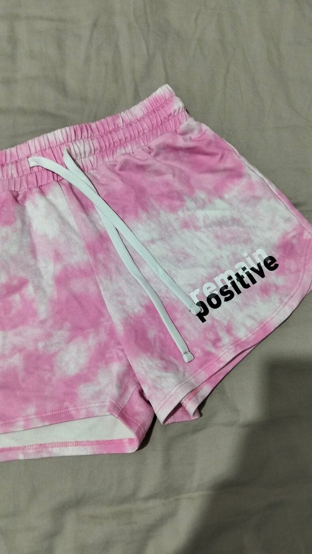 Pembe Tie-Dye Mini Şortlar - Görsel 2