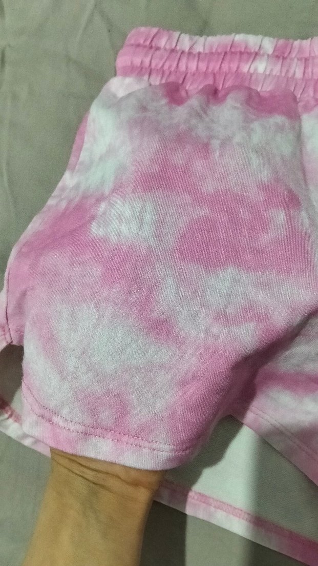 Pembe Tie-Dye Mini Şortlar - Görsel 4