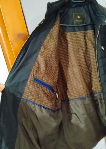 Gri Erkek Kapitone Fermuarlı Ceket - Görsel 4