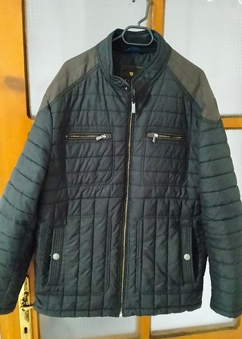 Gri Erkek Kapitone Fermuarlı Ceket - Görsel 3