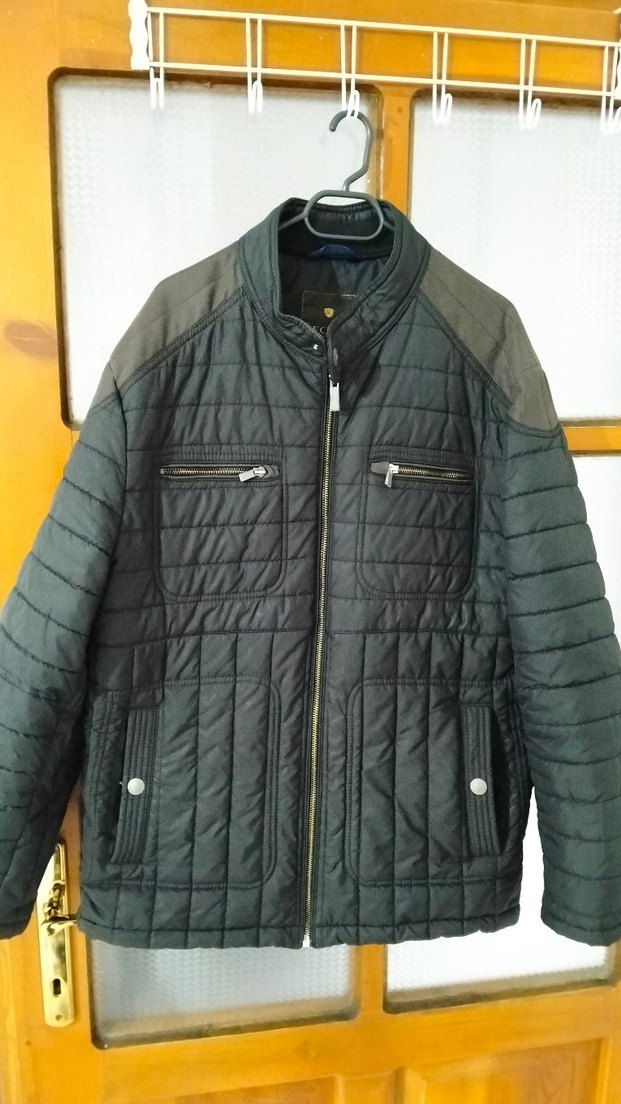 Gri Erkek Kapitone Fermuarlı Ceket - Görsel 2