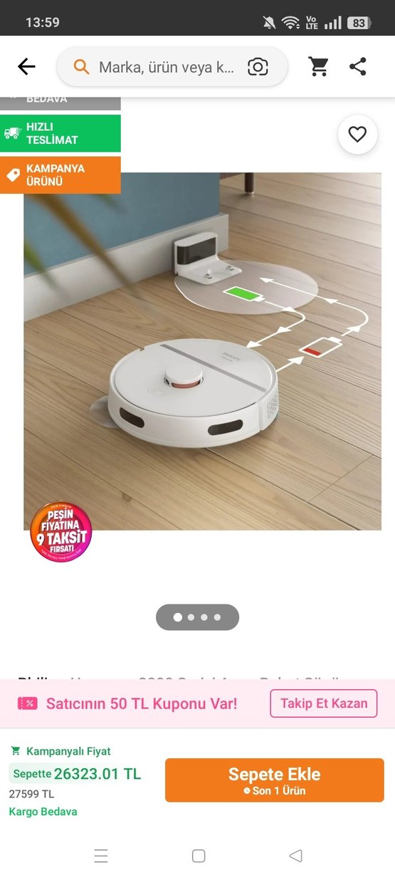 Philips Akıllı Robot Süpürge Beyaz-Gri - Görsel 5