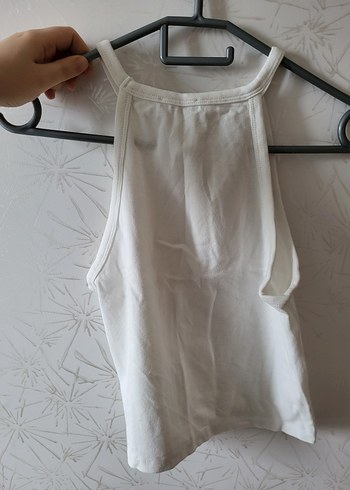 Kadın Beyaz Yüksek Yakalı Atlet - Görsel 2