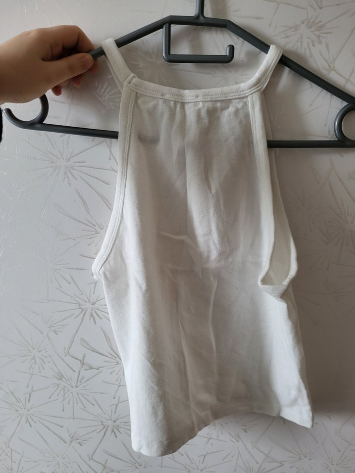 Kadın Beyaz Yüksek Yakalı Atlet - Görsel 2