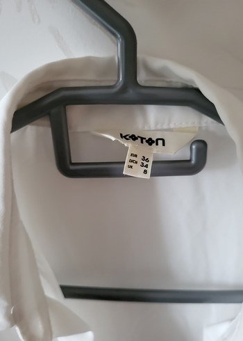 Düğmeli Beyaz Kısa Kollu Keten Gömlek - Görsel 2