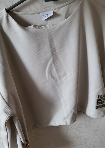 Gri Baskılı Uzun Kollu Kadın Sweatshirt - Görsel 4