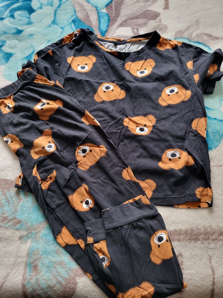 Ayı Desenli Kadın Rahat Pijama Takımı - Görsel 2