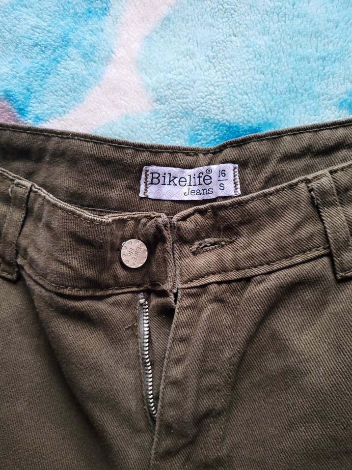 Kadın Haki Kemerli Geniş Paça Pantolon - Görsel 2