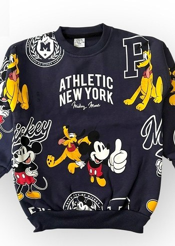 Diğer Renkli Baskılı Mickey Sweatshirt ve Eşofman Takımı