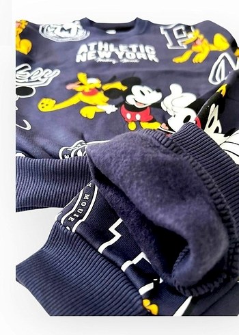 5 Yaş Beden lacivert Renk Renkli Baskılı Mickey Sweatshirt ve Eşofman Takımı