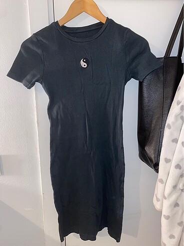 H&M lacivert elbise