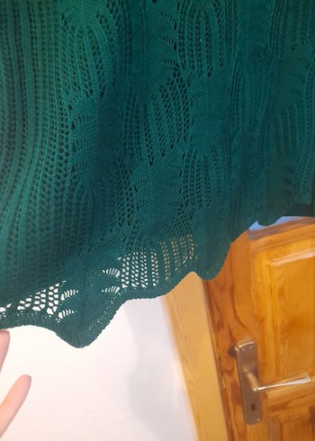 Yeşil Örgü Detaylı Kadın Bluz - Görsel 3