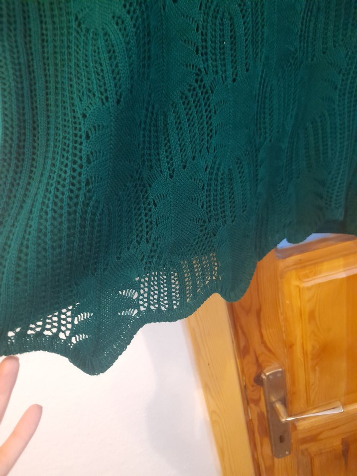 Yeşil Örgü Detaylı Kadın Bluz - Görsel 3