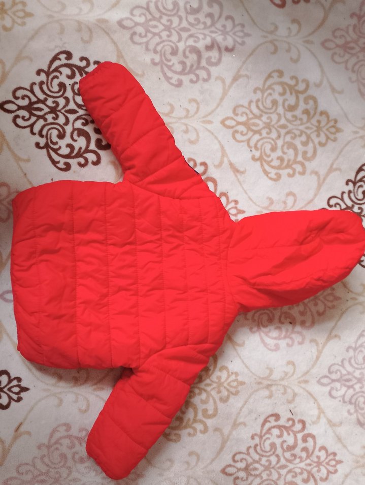 Kırmızı Fermuarlı Bebek Tulumu - Görsel 3