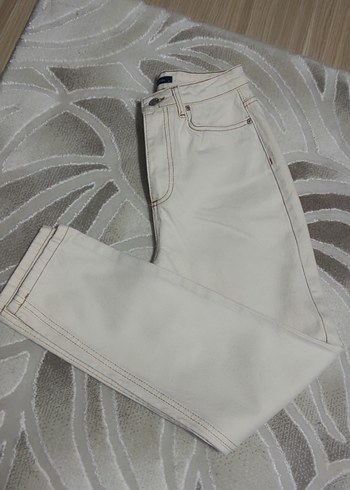 Bej Kadın Denim Pantolon