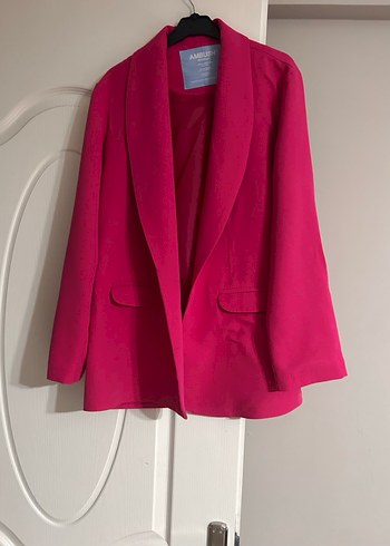 Düğmeli Pembe Kadın Blazer Ceket