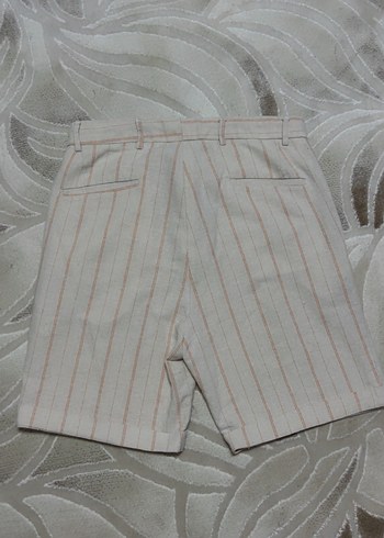 Bej Pamuk Kadın Bermuda Şort - Görsel 7