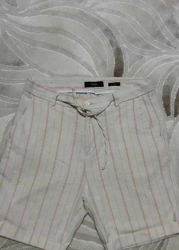 Bej Pamuk Kadın Bermuda Şort - Görsel 4