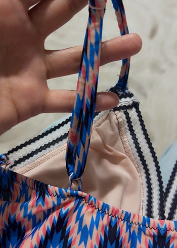 Renkli Pilili Bohem Stil Kadın Mayo - Görsel 5