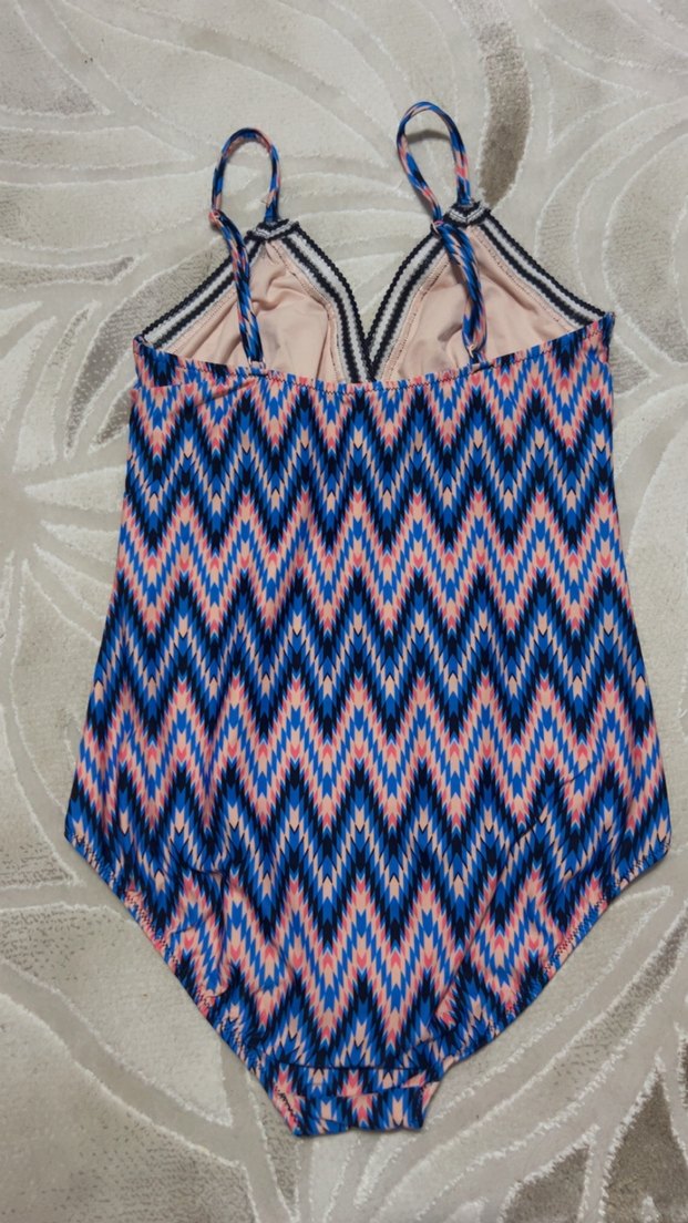 Renkli Pilili Bohem Stil Kadın Mayo - Görsel 4