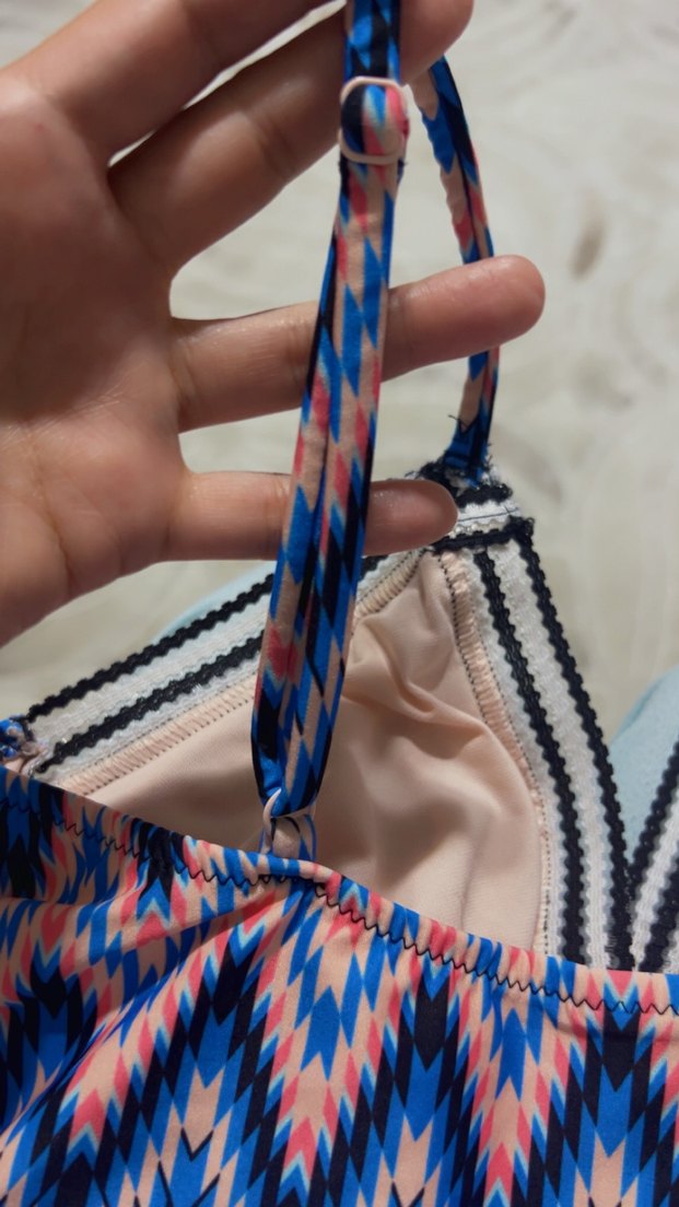 Renkli Pilili Bohem Stil Kadın Mayo - Görsel 5