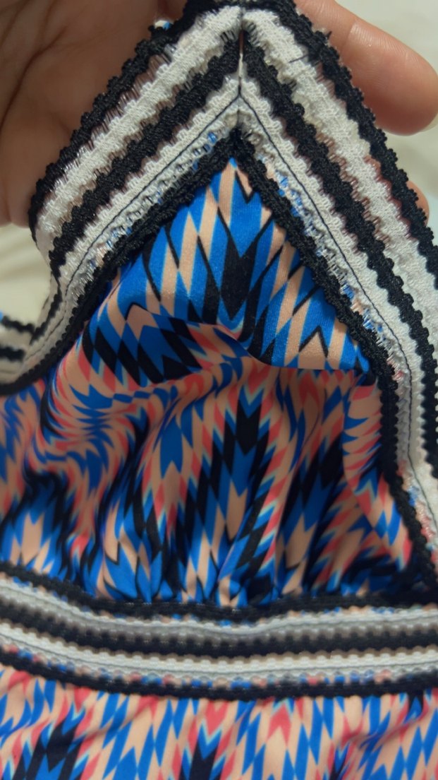 Renkli Pilili Bohem Stil Kadın Mayo - Görsel 3