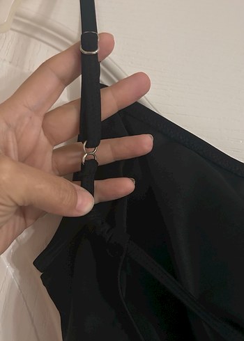 Siyah Kemerli Strappy Kadın Mayo - Görsel 4