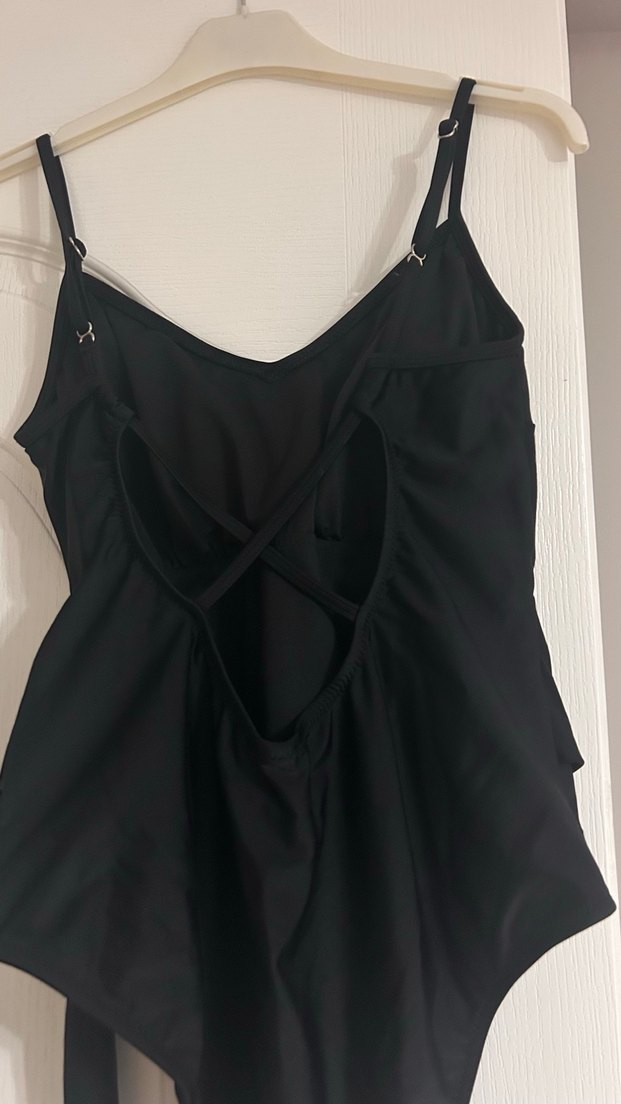 Siyah Kemerli Strappy Kadın Mayo - Görsel 3