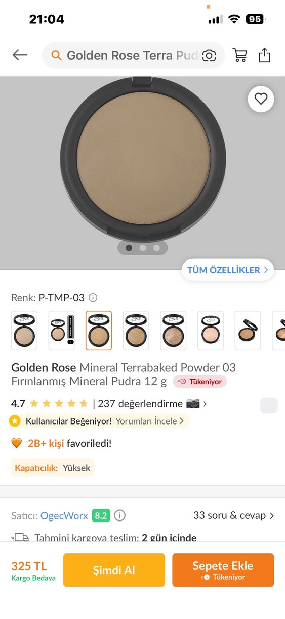 Parlak Mavi EXTREM Göz Farı ve GR Pudra - Görsel 2