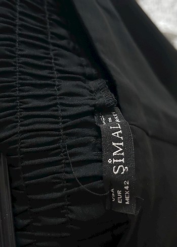 Düğmeli siyah Kadın kumaş Pantolon - Görsel 8