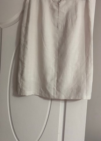 Beyaz Midi Kalem Etek - Görsel 7