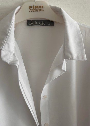 Olalook marka Kadın Beyaz Pamuklu Uzun Kollu Ofis Gömleği - Görsel 6
