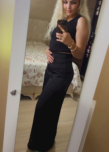 Zara marka saten pantolon - Görsel 4