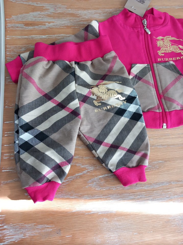 Pembe Baskılı Fermuarlı Bebek Kız Takımı - Görsel 5