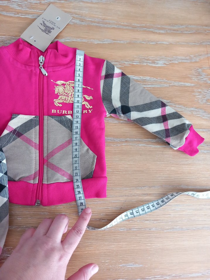 Pembe Baskılı Fermuarlı Bebek Kız Takımı - Görsel 4