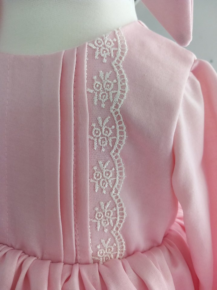 Pembe Kız Çocuk Elbise - Görsel 4