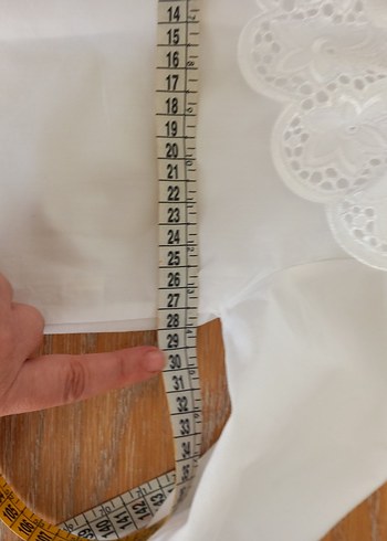 Dantel Yakalı Beyaz Kız Gömleği - Görsel 5