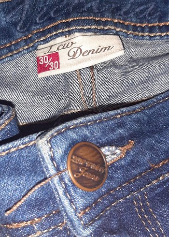 LC Waikiki Düğmeli, normal boy, fitted mavi kadın kot pantolon