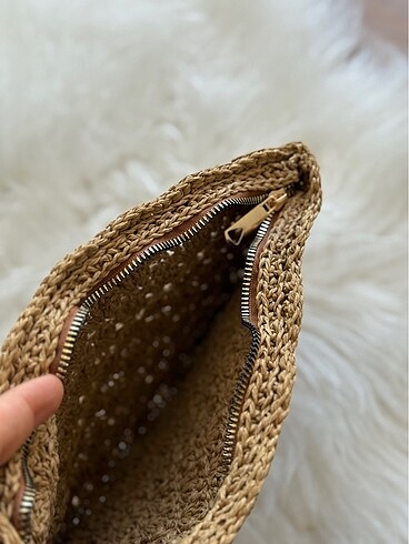 Beden Kâğıt ip clutch çanta